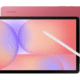 Tablet Galaxy Tab S10 Lite da Samsung, na cor Vermelho.