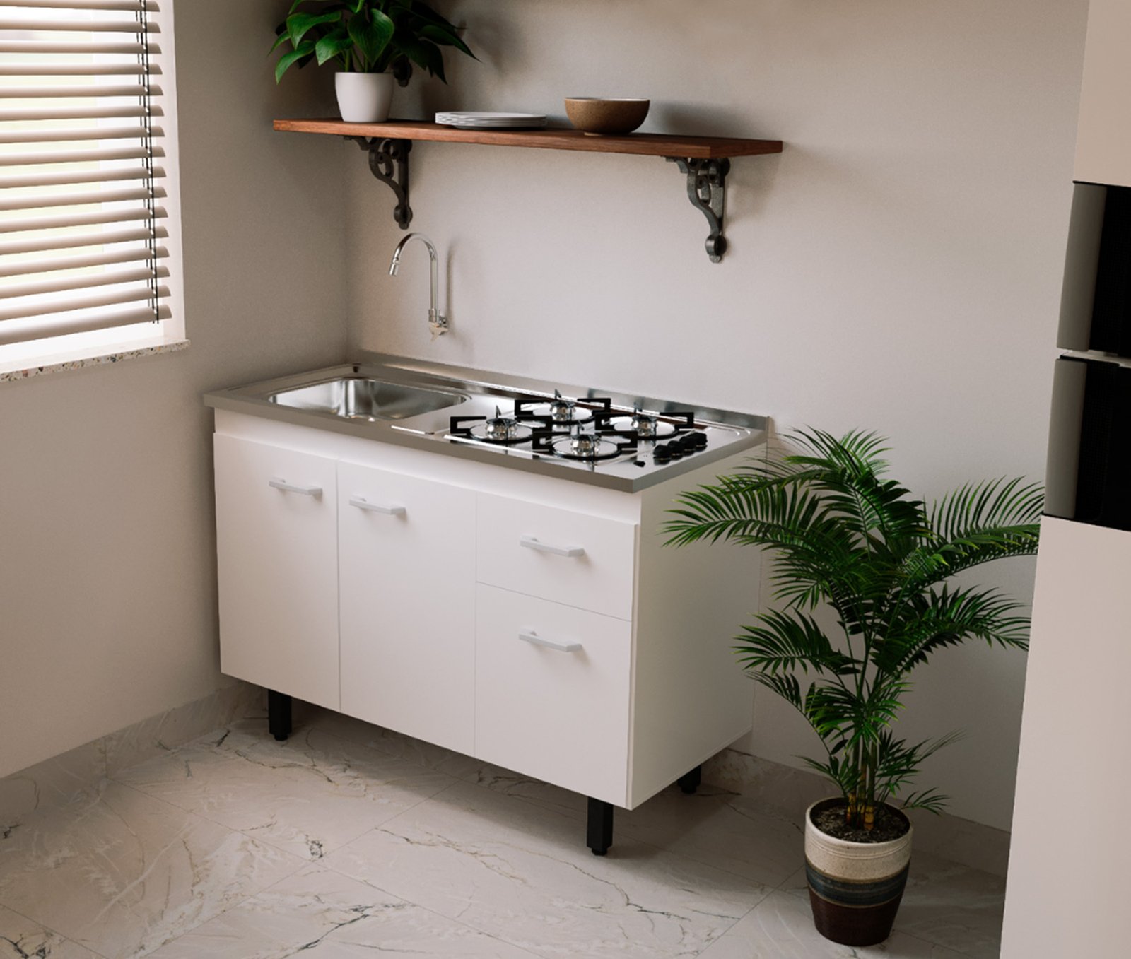 Fogões-pia da GhelPlus transformam studios em espaços funcionais