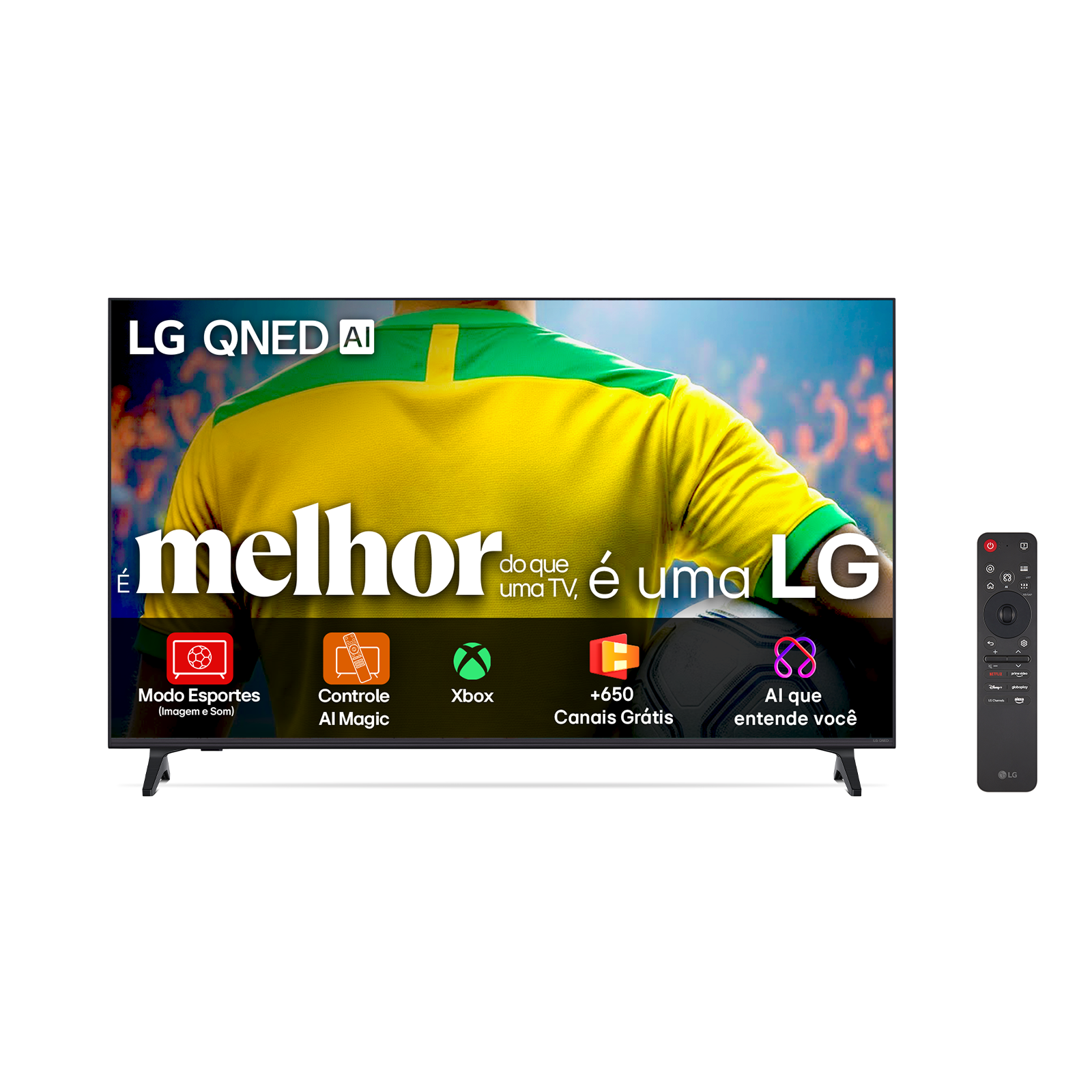 LG QNED73 chega ao Brasil com foco em esportes