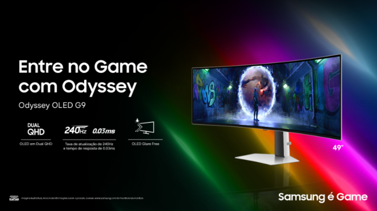 Samsung traz ao Brasil monitor gamer OLED G9 de 49″